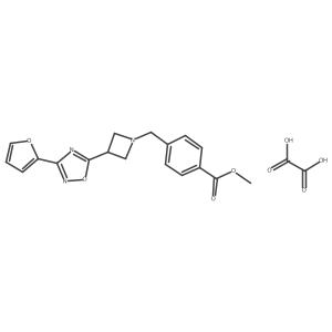 Methyl 4-((3-(3-(furan-2-yl)-1,2,4-oxadiazol-5-yl)azetidin-1-yl)methyl)benzoate oxalate结构式