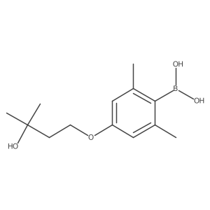 [4-(3-Hydroxy-3-methyl-butoxy)-2,6-dimethyl-phenyl]-boronic acid Structure