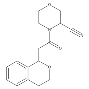 4-[2-(3,4-Dihydro-1H-isochromen-1-yl)acetyl]morpholine-3-carbonitrile Structure