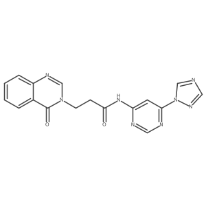N-(6-(1H-1,2,4-triazol-1-yl)pyrimidin-4-yl)-3-(4-oxoquinazolin-3(4H)-yl)propanamide Structure