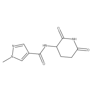 N-(2,6-dioxo-3-piperidinyl)-1-methyl-1H-Pyrazole-4-carboxamide结构式
