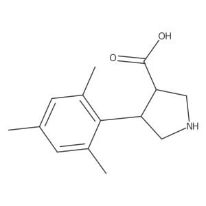 4-(2,4,6-Trimethylphenyl)pyrrolidine-3-carboxylic acid结构式