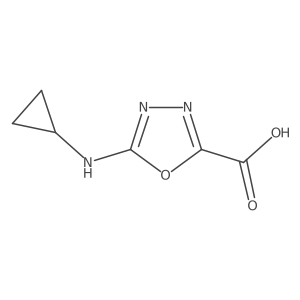 5-(Cyclopropylamino)-1,3,4-oxadiazole-2-carboxylic acid Structure