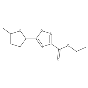 Ethyl 5-(5-methyloxolan-2-yl)-1,2,4-oxadiazole-3-carboxylate结构式