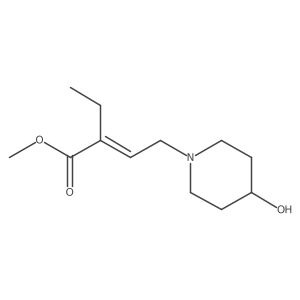 Methyl 2-ethyl-4-(4-hydroxypiperidin-1-yl)but-2-enoate结构式
