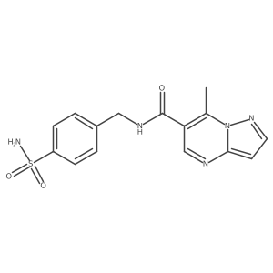 7-methyl-N-(4-sulfamoylbenzyl)pyrazolo[1,5-a]pyrimidine-6-carboxamide结构式