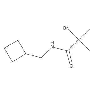 2-Bromo-N-(cyclobutylmethyl)-2-methylpropanamide结构式