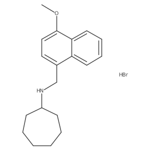 N-[(4-methoxy-1-naphthyl)methyl]cycloheptanamine hydrobromide Structure