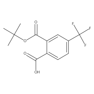 2-[(Tert-butoxy)carbonyl]-4-(trifluoromethyl)benzoic acid结构式