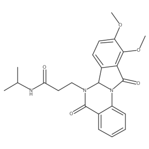 3-(9,10-dimethoxy-5,11-dioxo-6a,11-dihydroisoindolo[2,1-a]quinazolin-6(5H)-yl)-N-(propan-2-yl)propanamide Structure