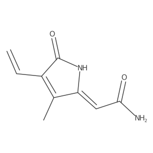 2-[(2Z)-4-ethenyl-3-methyl-5-oxo-2,5-dihydro-1H-pyrrol-2-ylidene]acetamide Structure