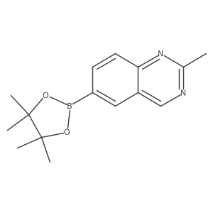 2-Methyl-6-(4,4,5,5-tetramethyl-1,3,2-dioxaborolan-2-yl)quinazoline结构式
