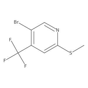 5-Bromo-2-(methylthio)-4-(trifluoromethyl)pyridine Structure