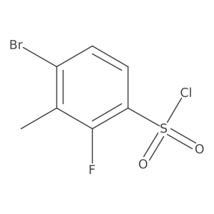 4-Bromo-2-fluoro-3-methylbenzene-1-sulfonyl chloride结构式