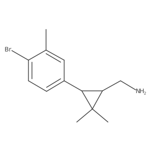 [3-(4-Bromo-3-methylphenyl)-2,2-dimethylcyclopropyl]methanamine结构式