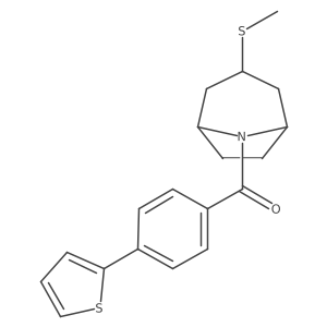 ((1R,5S)-3-(methylthio)-8-azabicyclo[3.2.1]octan-8-yl)(4-(thiophen-2-yl)phenyl)methanone Structure