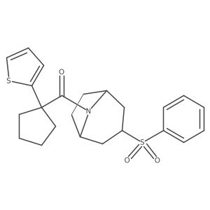 ((1R,5S)-3-(phenylsulfonyl)-8-azabicyclo[3.2.1]octan-8-yl)(1-(thiophen-2-yl)cyclopentyl)methanone Structure
