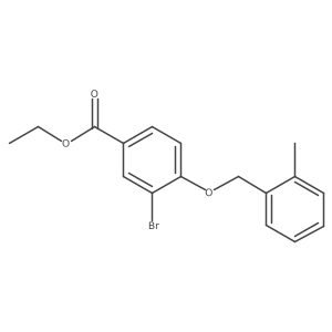 Ethyl 3-bromo-4-((2-methylbenzyl)oxy)benzoate结构式