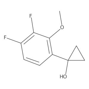 1-(3,4-Difluoro-2-methoxyphenyl)cyclopropan-1-ol结构式