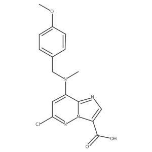 6-Chloro-8-((4-methoxybenzyl)(methyl)amino)imidazo[1,2-b]pyridazine-3-carboxylic acid结构式