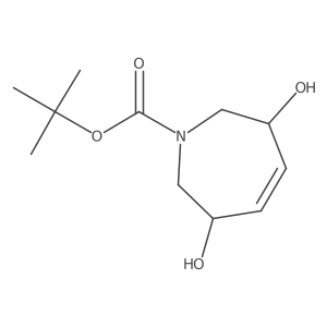 Rel-tert-butyl (3R,6R)-3,6-dihydroxy-2,3,6,7-tetrahydro-1H-azepine-1-carboxylate Structure
