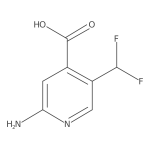 2-Amino-5-(difluoromethyl)isonicotinic acid Structure