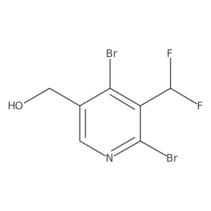 (4,6-Dibromo-5-(difluoromethyl)pyridin-3-yl)methanol结构式