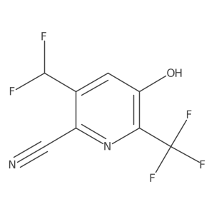 3-(Difluoromethyl)-5-hydroxy-6-(trifluoromethyl)picolinonitrile Structure