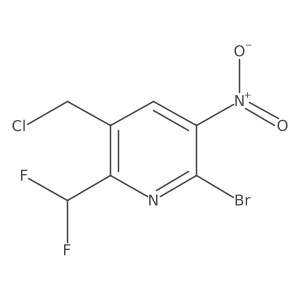 2-Bromo-5-(chloromethyl)-6-(difluoromethyl)-3-nitropyridine Structure