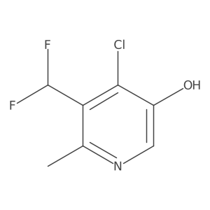 4-Chloro-3-(difluoromethyl)-5-hydroxy-2-methylpyridine结构式