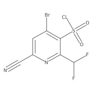 4-Bromo-6-cyano-2-(difluoromethyl)pyridine-3-sulfonyl chloride Structure