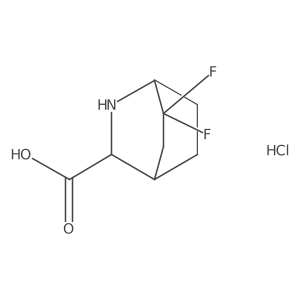 6,6-Difluoro-2-azabicyclo[2.2.2]octane-3-carboxylic acid hydrochloride Structure