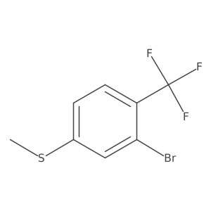 (3-Bromo-4-(trifluoromethyl)phenyl)(methyl)sulfane结构式