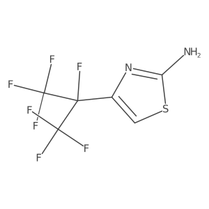 2-Thiazolamine, 4-[1,2,2,2-tetrafluoro-1-(trifluoromethyl)ethyl]- Structure