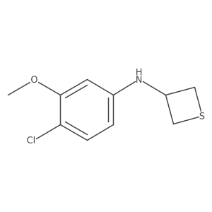 N-(4-Chloro-3-methoxyphenyl)thietan-3-amine结构式