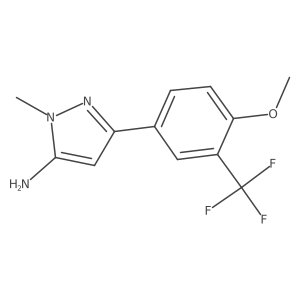 3-[4-methoxy-3-(trifluoromethyl)phenyl]-1-methyl-1H-pyrazol-5-amine Structure