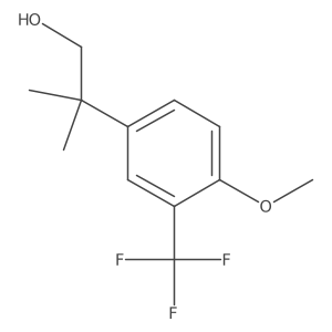2-[4-Methoxy-3-(trifluoromethyl)phenyl]-2-methylpropan-1-ol结构式