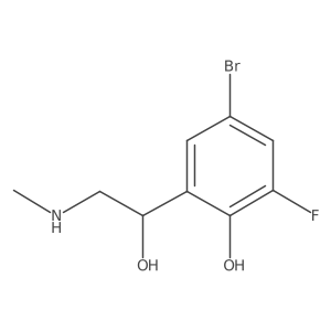 4-Bromo-2-fluoro-6-[1-hydroxy-2-(methylamino)ethyl]phenol Structure