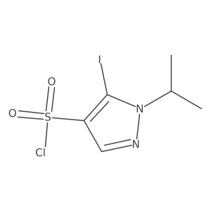 5-Iodo-1-isopropyl-1H-pyrazole-4-sulfonyl chloride结构式