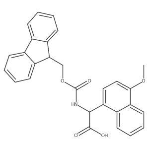 2-({[(9H-fluoren-9-yl)methoxy]carbonyl}amino)-2-(4-methoxynaphthalen-1-yl)acetic acid Structure