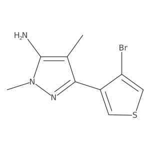 3-(4-bromothiophen-3-yl)-1,4-dimethyl-1H-pyrazol-5-amine Structure