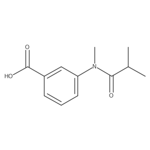 3-[Methyl(2-methyl-1-oxopropyl)amino]benzoic acid Structure