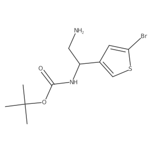 tert-butyl N-[2-amino-1-(5-bromothiophen-3-yl)ethyl]carbamate Structure