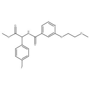 Methyl 2-(4-fluorophenyl)-2-(2-(2-methoxyethoxy)isonicotinamido)acetate结构式