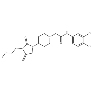 N-(3,4-dichlorophenyl)-2-(4-(3-(2-methoxyethyl)-2,4-dioxoimidazolidin-1-yl)piperidin-1-yl)acetamide Structure
