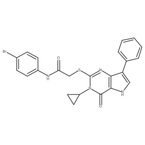 N-(4-bromophenyl)-2-((3-cyclopropyl-4-oxo-7-phenyl-4,5-dihydro-3H-pyrrolo[3,2-d]pyrimidin-2-yl)thio)acetamide Structure