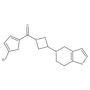 (5-bromofuran-2-yl)(3-(6,7-dihydrothieno[3,2-c]pyridin-5(4H)-yl)azetidin-1-yl)methanone结构式