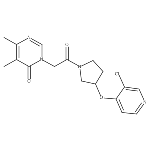 3-(2-(3-((3-chloropyridin-4-yl)oxy)pyrrolidin-1-yl)-2-oxoethyl)-5,6-dimethylpyrimidin-4(3H)-one Structure