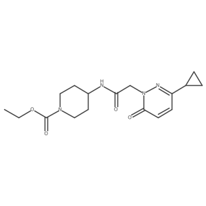 ethyl 4-(2-(3-cyclopropyl-6-oxopyridazin-1(6H)-yl)acetamido)piperidine-1-carboxylate结构式