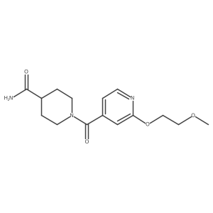 1-(2-(2-Methoxyethoxy)isonicotinoyl)piperidine-4-carboxamide结构式